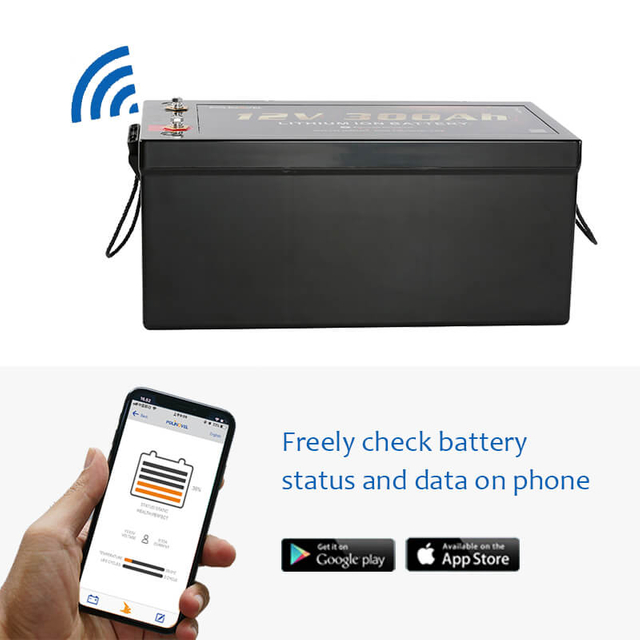 Solar Power 12V 300Ah HT Lithium Battery with Bluetooth