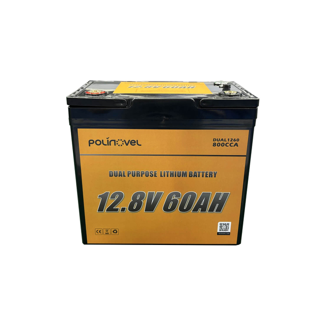 12V 60Ah Dual Purpose Lithium Battery with M8 Terminals