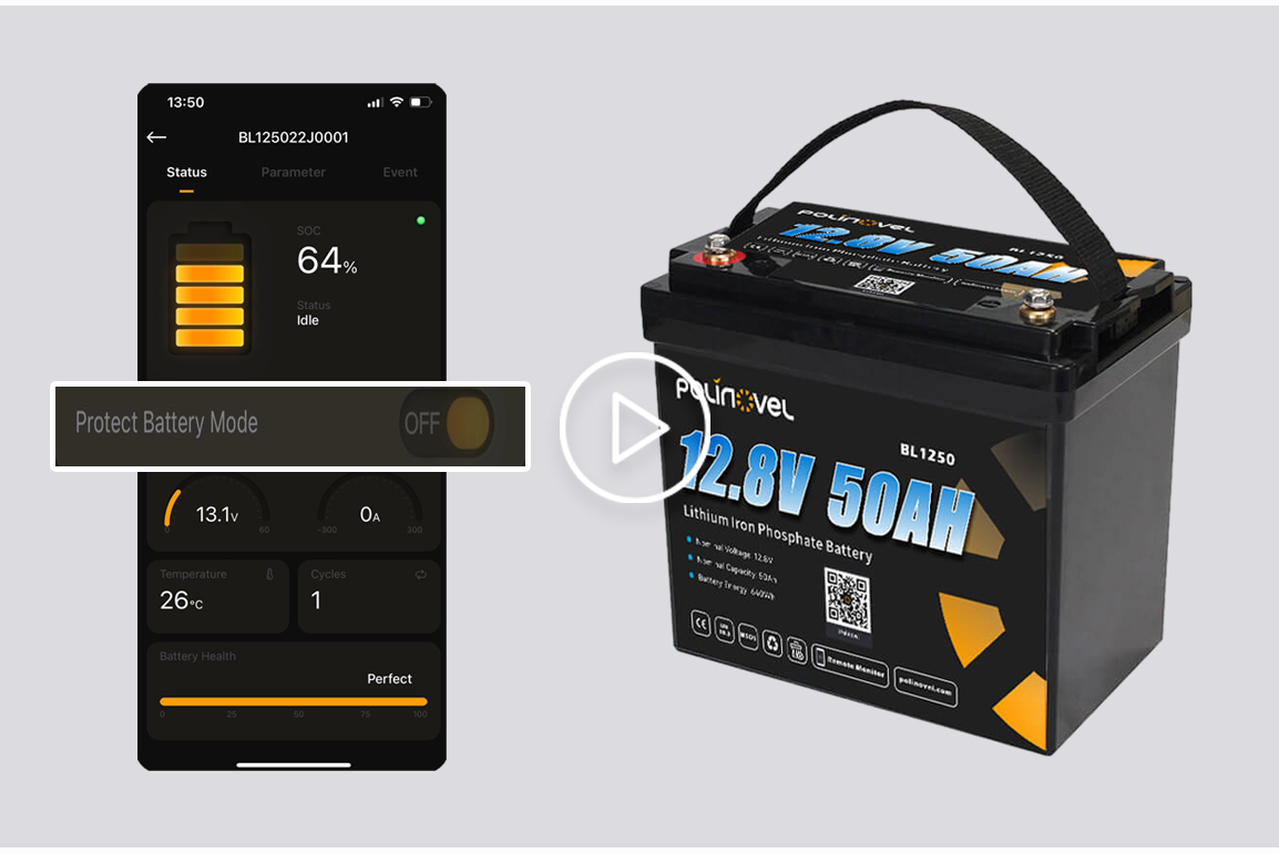 Polinovel Bluetooth Battery CURRENT & SOC CALIBRATION