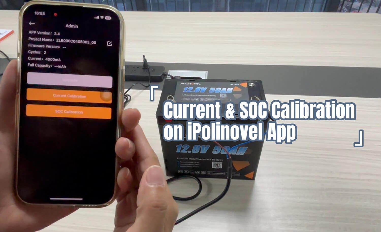 Polinovel Bluetooth Battery CURRENT & SOC CALIBRATION