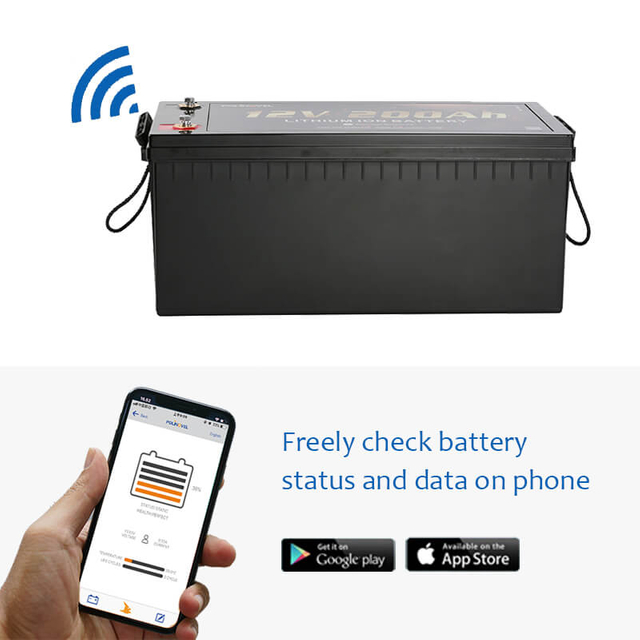 Electric Boat 12V 200Ah HT Lithium Battery with Bluetooth